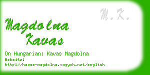 magdolna kavas business card